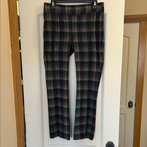 J McLaughlin blue and green plaid stretch pants.
